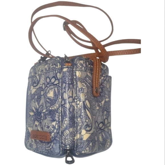 Sakroots Artist Circle Nature Smartphone Wallet Wristlet Crossbody - Picture 3 of 9